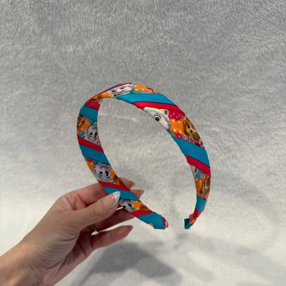 Paw Patrol‎ Kids Girls Headband Ribbon Wrap Hair Accessory Handmade